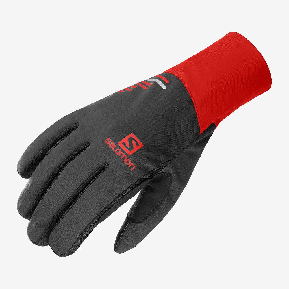 Salomon Singapore Mens Gloves - EQUIPE U Black | 03124-WMYP